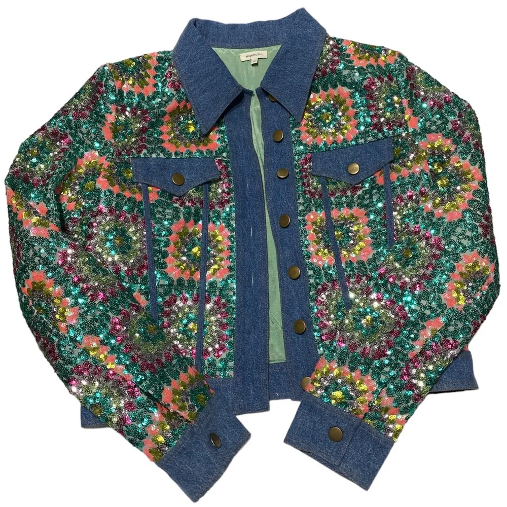 Manoush Sequin Denim Jacket - Picture 9 of 14